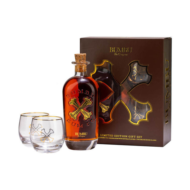 Bumbu XO Rum with Rock Glasses