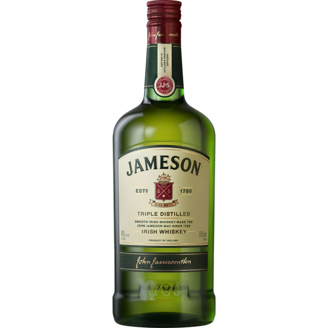Jameson Irish Whiskey with Bucs Throw Back Flag