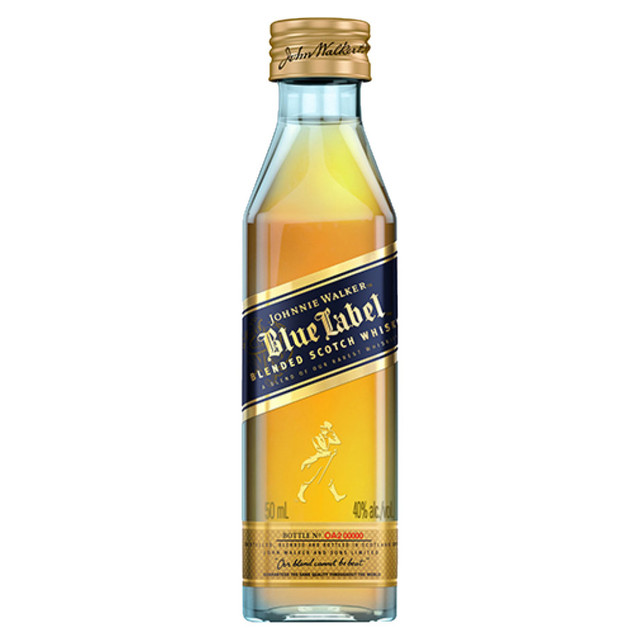 Johnnie Walker Blue Label Scotch with Glasses