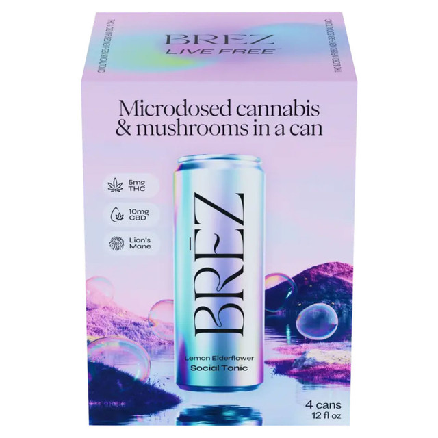 BREZ THC 10mg Social Tonic Lemon Elderflower