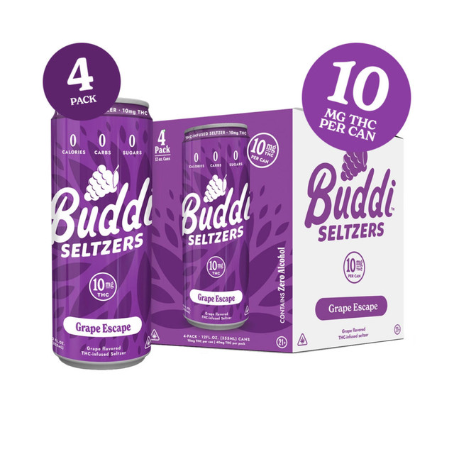 Buddi D9 THC 10mg Midnight Cherry Seltzer