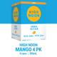 High Noon Sun Sips Mango Hard Seltzer - 355 mL - 4-PK - Aluminum