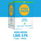 High Noon Sun Sips Lime Hard Seltzer - 355 mL - 4-PK - Aluminum
