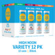 High Noon Sun Sips Hard Seltzer Variety - 355 mL - 12-PK - Aluminum