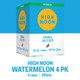 High Noon Sun Sips Watermelon Hard Seltzer - 355 mL - 4-PK