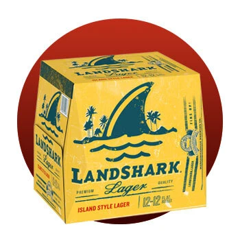 Image of Landshark packaging.