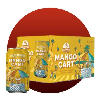 Image of Golden Road Mango Cart packaging.