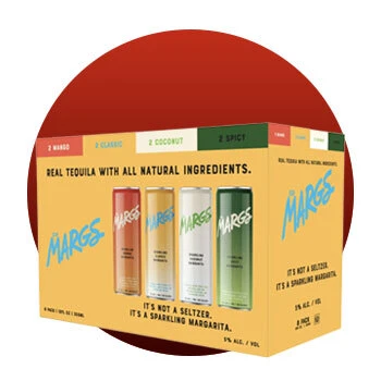 Image of MARGS Premixed Cocktail Variety packaging box.