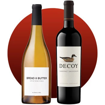 Image of Bread & Butter and Decoy Wine bottles.