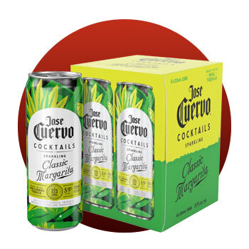 Image of Jose Cuervo Premixed Cocktail can and its 4pk packaging
