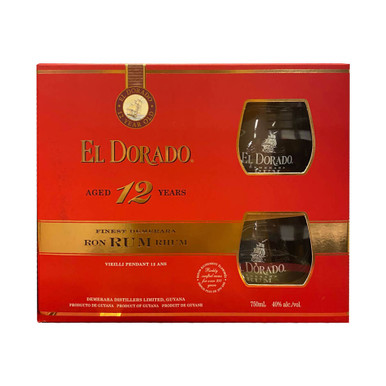 El Dorado Rum 12 Year with Glasses
