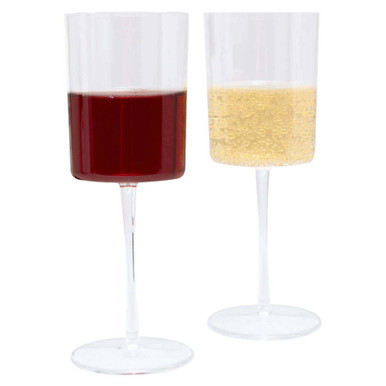 BarY3 Wine Plastic Glasses 11 Oz 6 Count