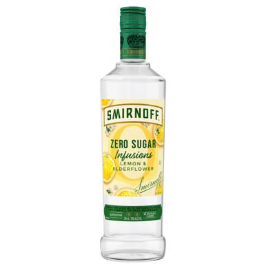 Smirnoff Zero Sugar Infusions Lemon & Elderflower Vodka