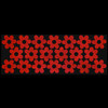 LiteMark Reflective 6 Petal Flowers - red