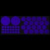 LiteMark Reflective Assorted Circles - purple