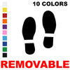 LiteMark Removable Spy Foot Prints Decals/Stickers color swatch chart.