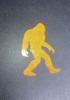Single Bigfoot Silhouette  reflective brown vinyl stickers/decals. Reflecting light