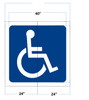 Handicap Symbol White Border DuraMark Pavement Parking Sign | 48" x 48"