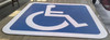 Handicap Symbol White Border DuraMark Pavement Parking Sign | 48" x 48"