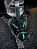 ifloortape Glow in The Dark Vinyl Decal Sticker Kit. Being demonstrated at night  on trailer hitch. (Pack of 80 Decals)
