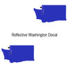 Washington State reflective decal blue