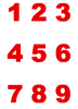 LiteMark Sensory Path Numbers 1-9 Red