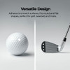 LiteMark Reflective Golf Tracking Dot Versatile Design — adheres to smooth surfaces and fits round and flat shapes, perfect for golf, baseball, and more, shown on a golf ball and iron club face