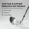 LiteMark Golf Club and Golf Ball Reflective Dot Stickers for high-speed camera tracking and simulators, featuring Precision Tracking, Weatherproof durability, and Enhanced Visibility