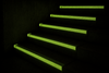 SafetyMark Glow L-Shape Bolt Down plates wrapping stair nosings during a power outage — photoluminescent afterglow for emergency egress