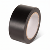 Black economy vinyl floor marking tape single roll — 2 inch wide by 108 feet of durable matte black PVC