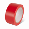 Red economy vinyl floor marking tape single roll — 2 inch by 108 ft of saturated safety red PVC tape