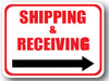 Durastripe Rectangular Wide Sign - SHIPPING & RECEIVING WITH ARROW