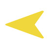 LiteMark Removable Vinyl Flying V Arrow  Decal - yellow