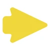 LiteMark Removable 5 Inch Arrowheads - yellow