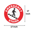 "Emergency Stairs" 17" Floor Marking Sign