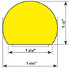 American Permalight Type C Round Surface Protector -39.375 Inch x 1.5625 inch Black/Yellow