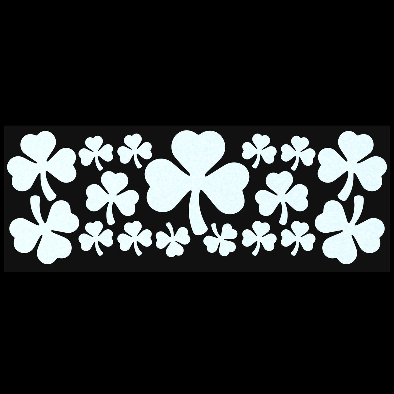 White-Assorted Shamrock Stickers