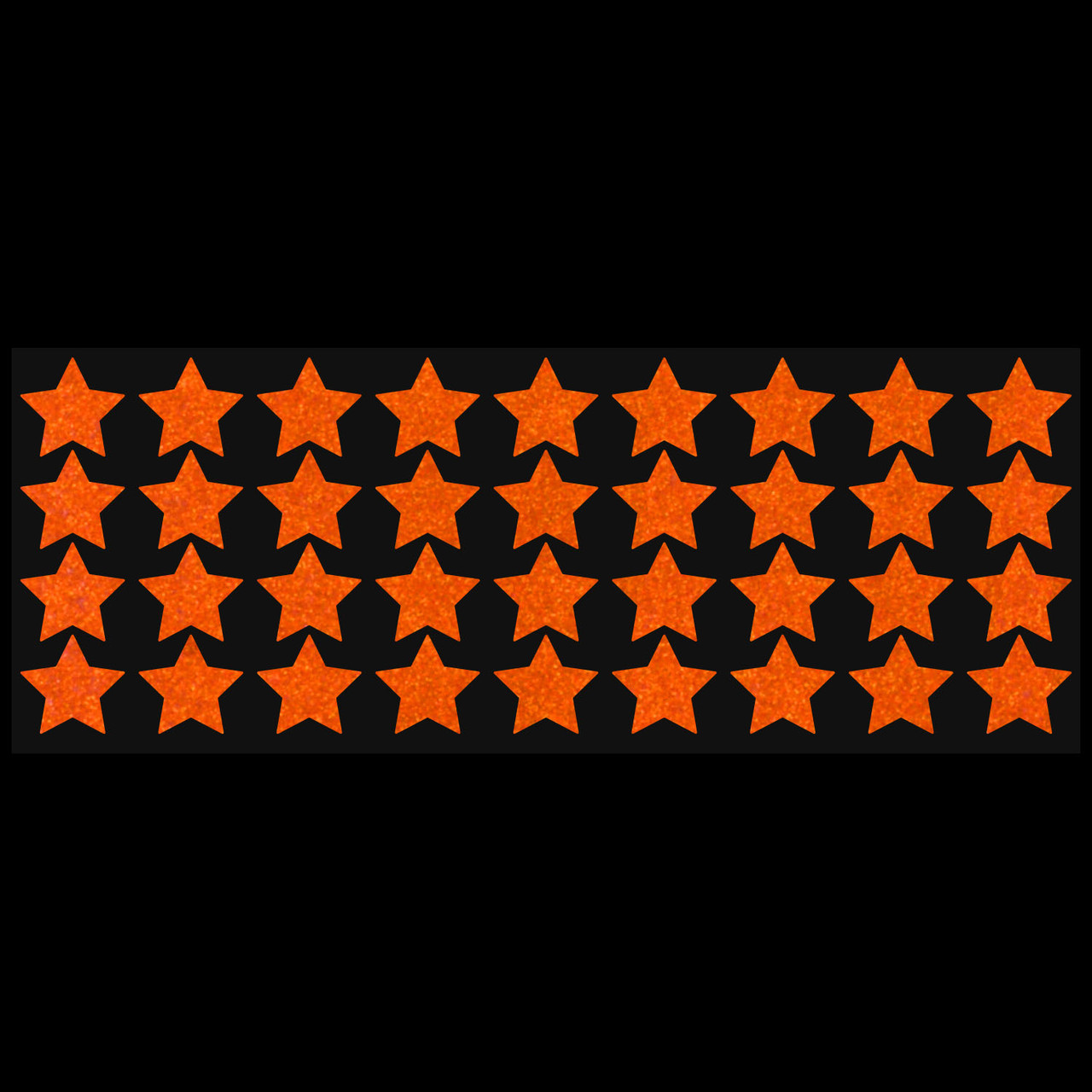 Orange-Reflective Star Decal/Sticker