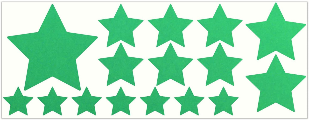 LiteMark Reflective Assorted Stars -green
