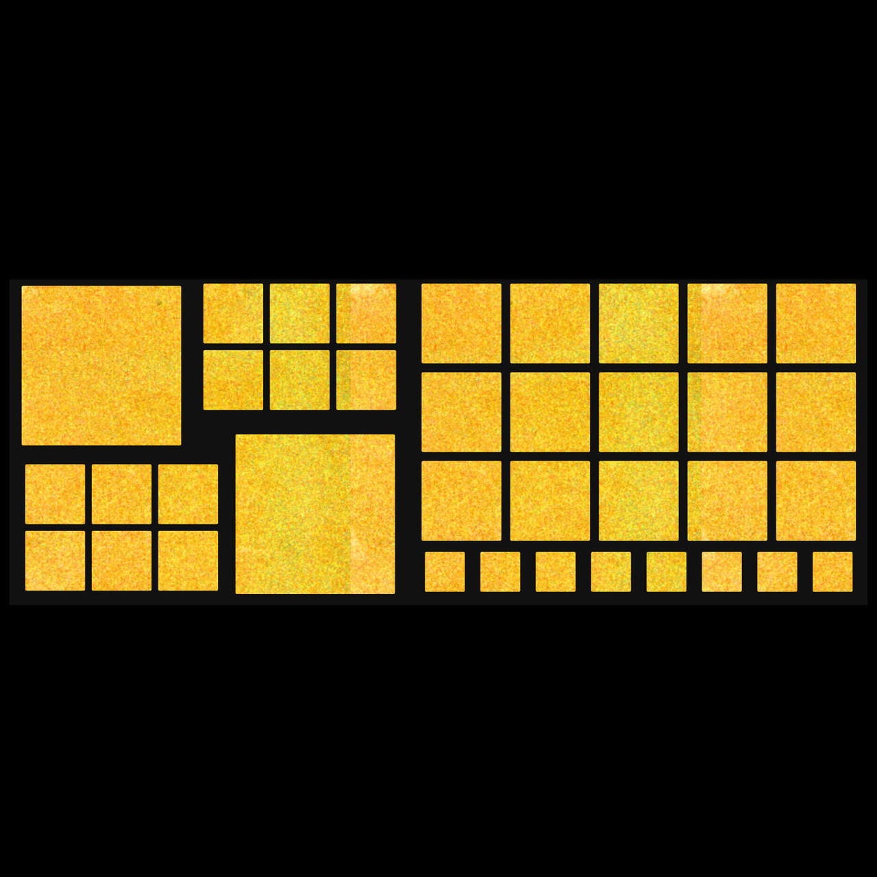 LiteMark Reflective Assorted Square Decals - Yellow