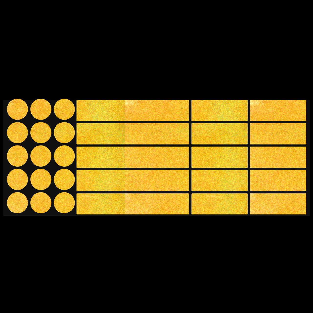 LiteMark Reflective Assorted Strips and Dots - lemon yellow