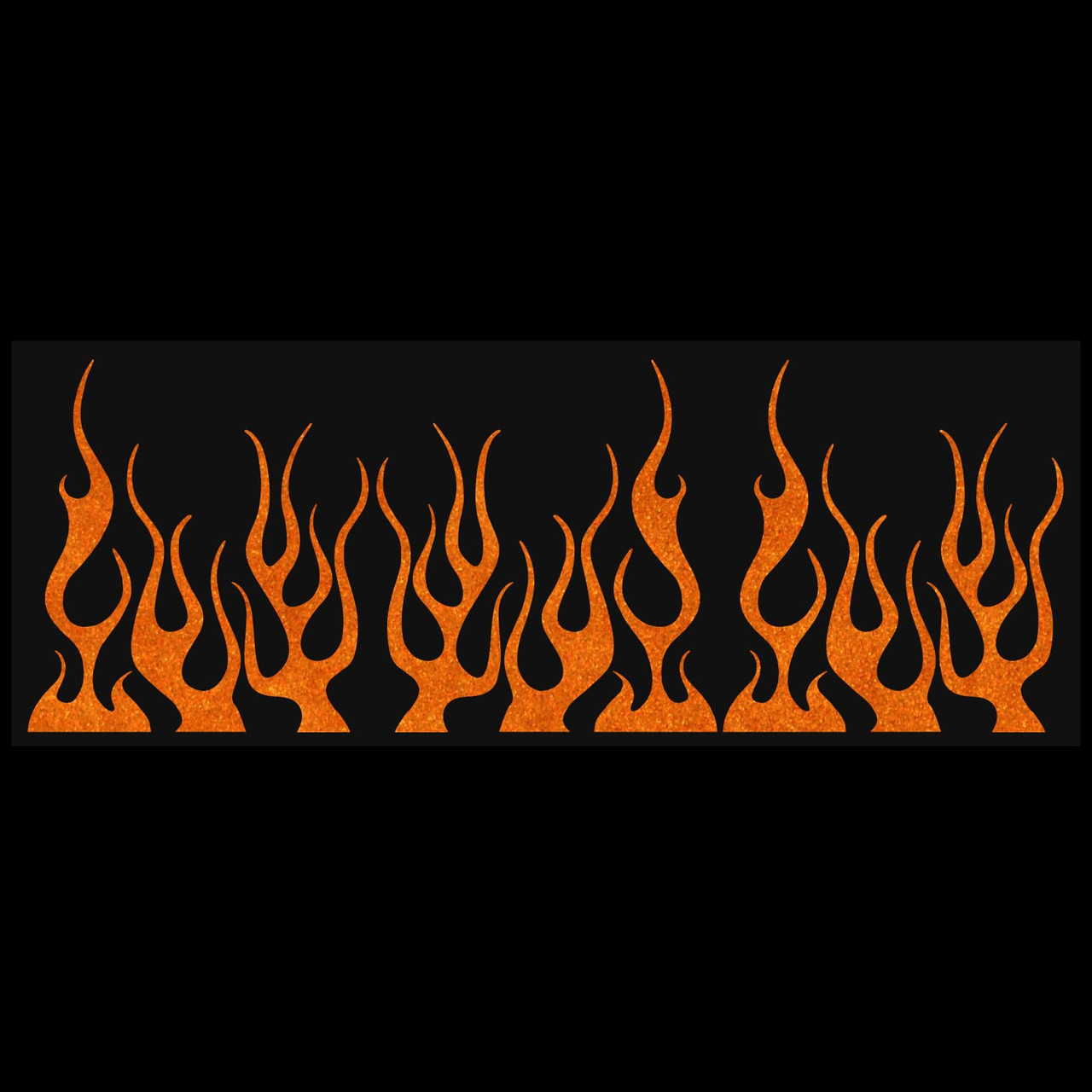 LiteMark Reflective Assorted 4 Inch Flames Decals - orange