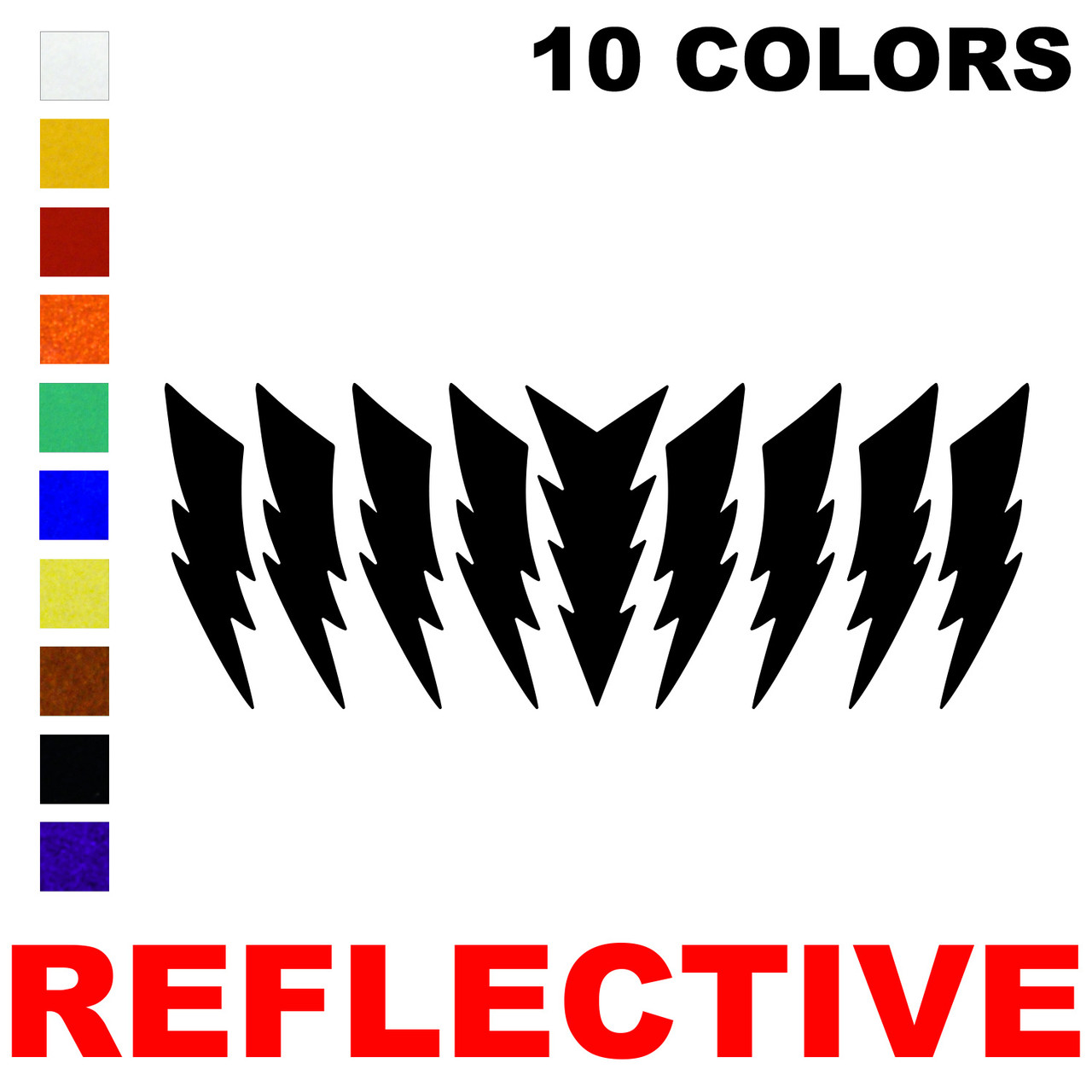 LiteMark Reflective Lightning Bolt Decals | ifloortape.com