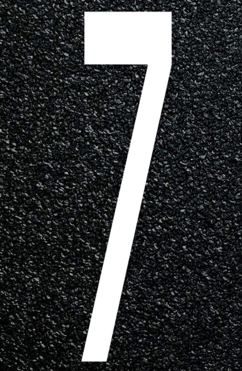 Rugged Outdoor White Reflective Letters & Numbers Preformed Thermoplastic Pavement Marking Legends (sizes 4 inches -10 feet)