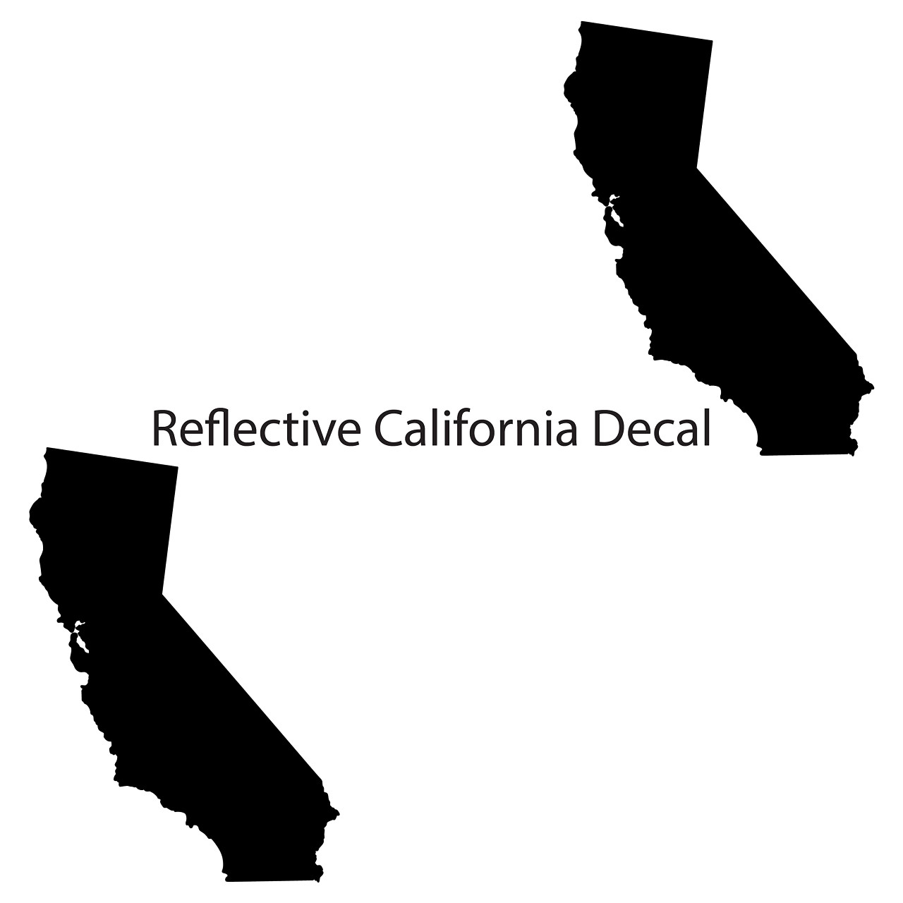 California Black Reflective Decal