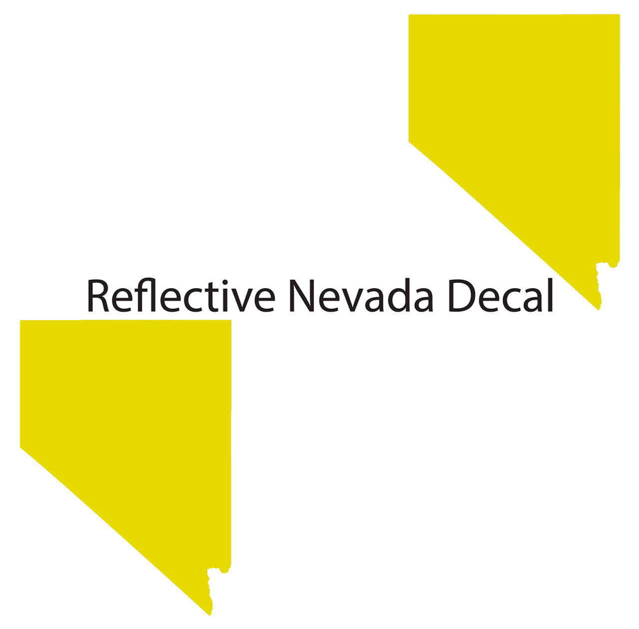 Nevada Yellow Reflective Decal