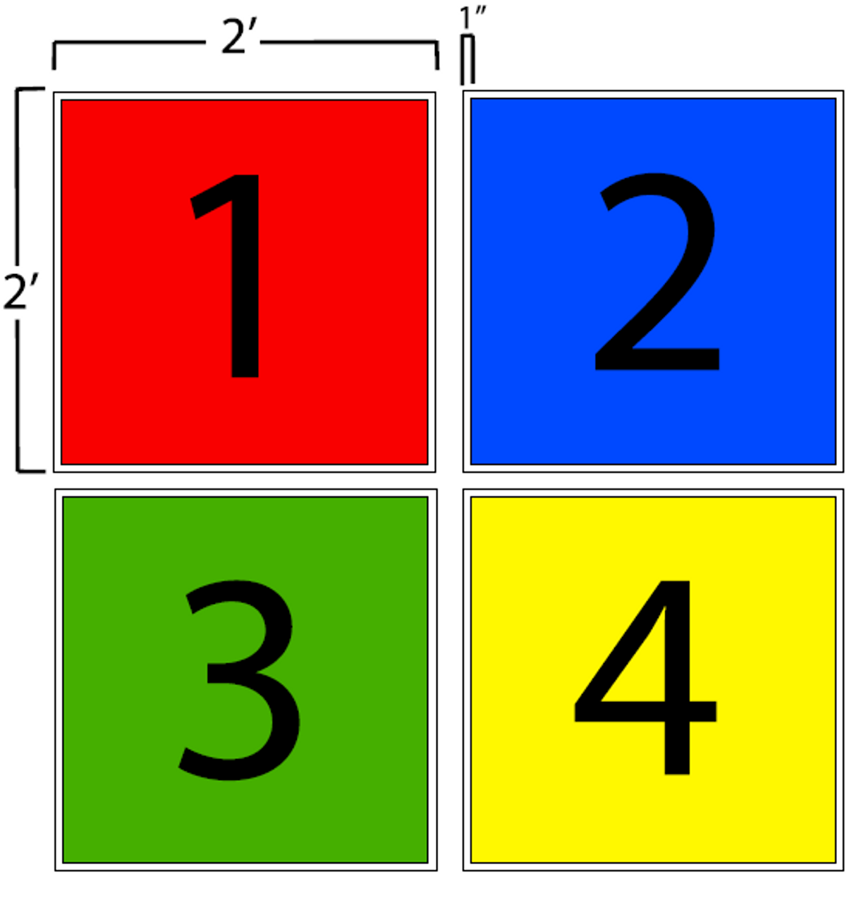 Four Square Playground Game Rules - EduMarking Playground Markings