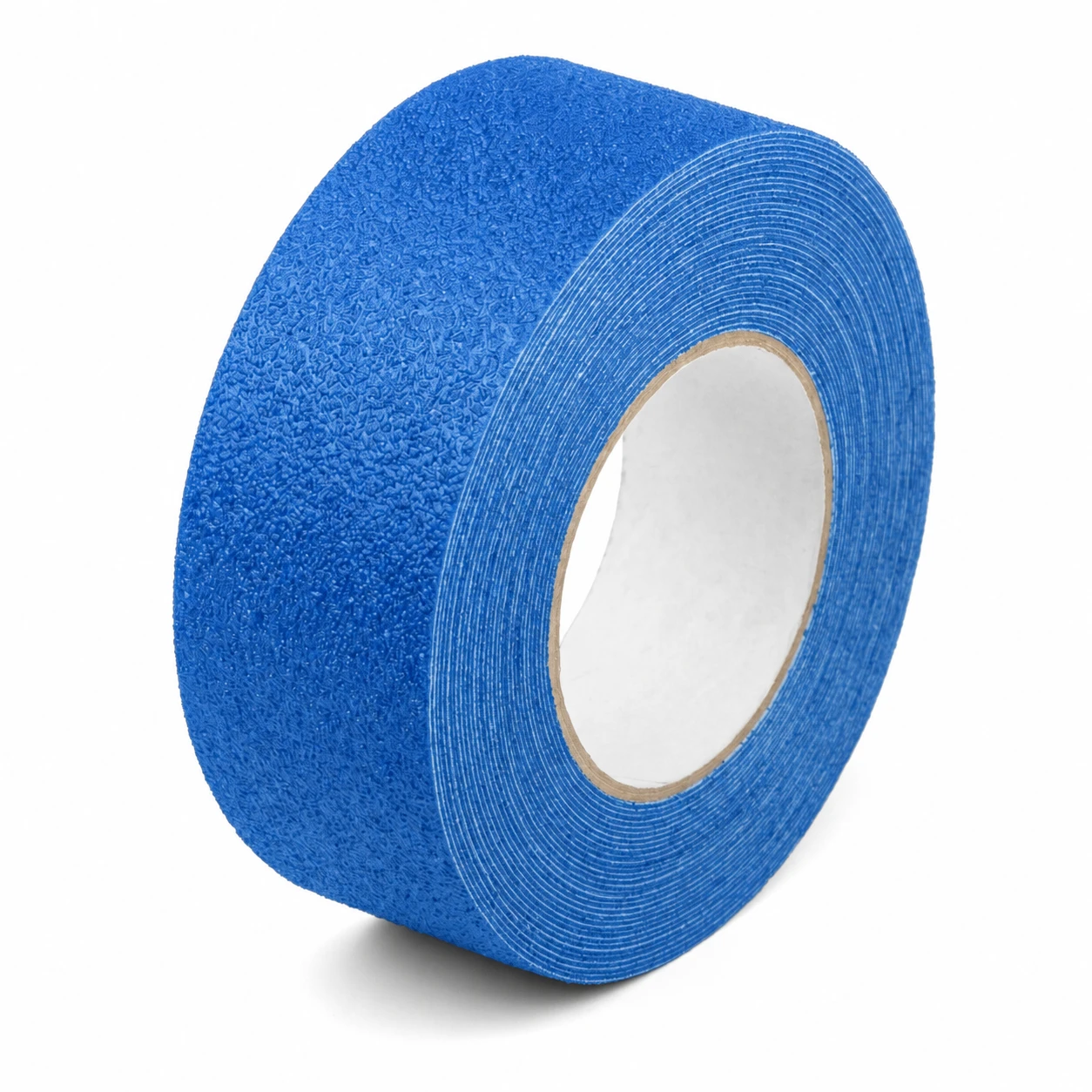 Coarse Resilient MK3 blue anti-slip tape roll — firmer PVC with sharper embossed pebble pattern, 95 TRL dry / 60 TRL wet, R10 DIN 51130, NFSI High-Traction for outdoor stairs and industrial walkways.