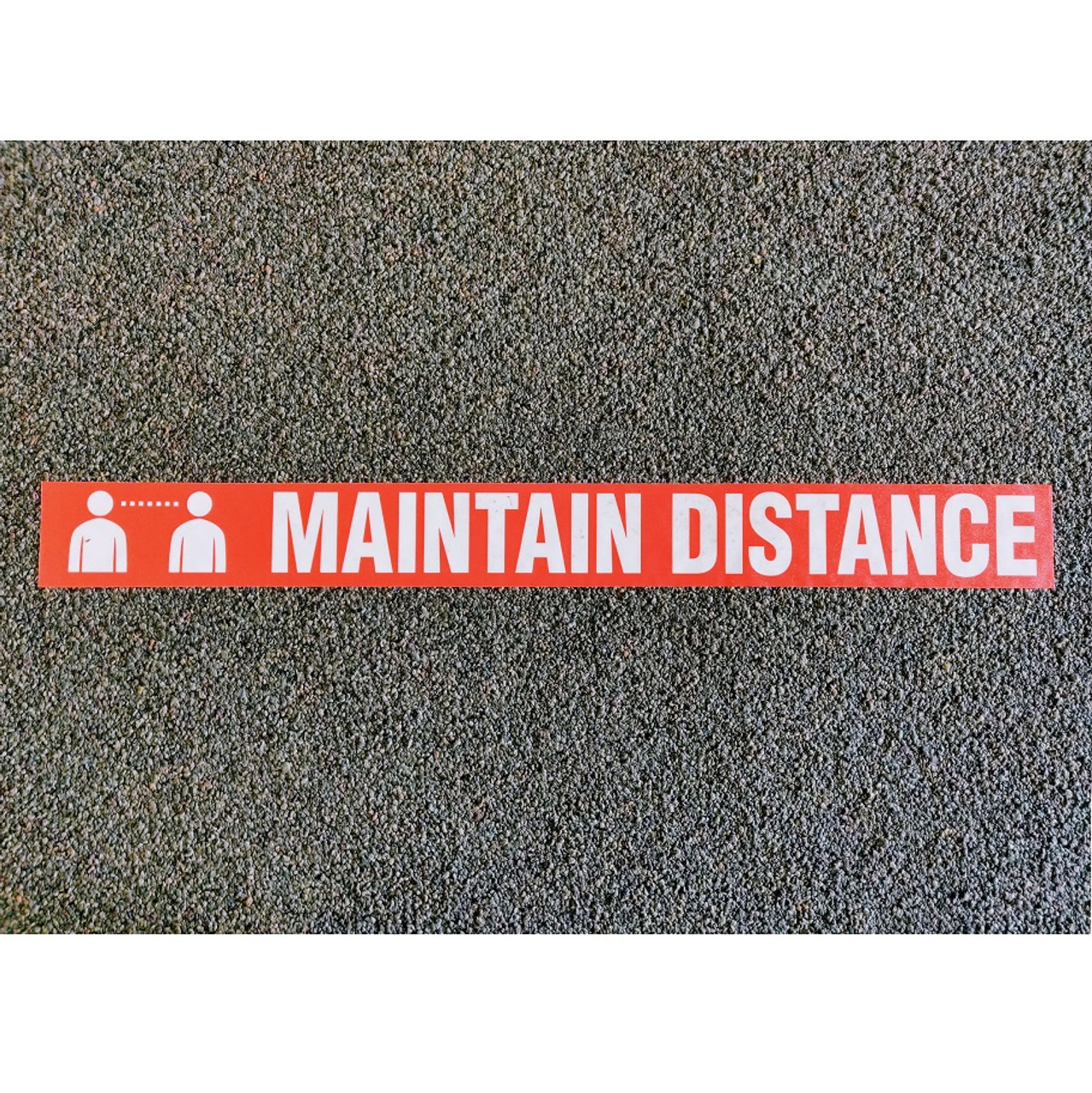 Social Distance Tape | MAINTAIN DISTANCE | 2.25 In x 55 Ft Red/White