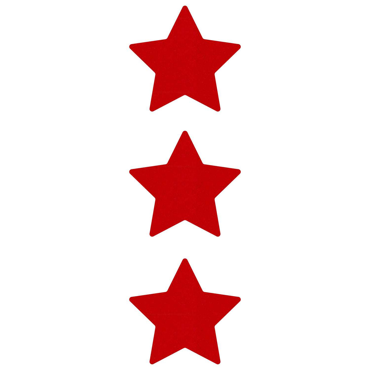 LiteMark Reflective Red 2 Inch Star Sticker Decals for Hard Hats, Helmets, Tool Boxes and More
